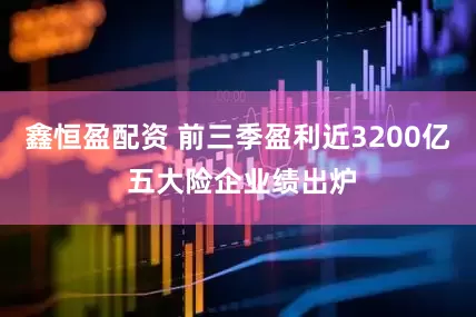 鑫恒盈配资 前三季盈利近3200亿 五大险企业绩出炉